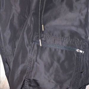 Black cargo joggers